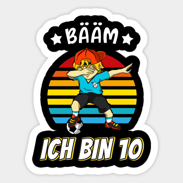 Fußball Fußballer Dab Junge 10. Bday Sticker by Foxxy Merch